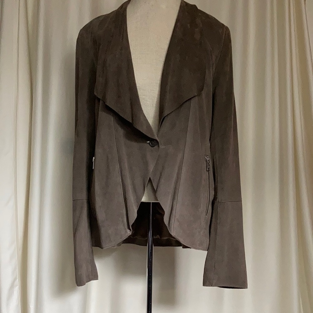 Soia & Kyo Pattie Lamb Suede Waterfall Jacket S